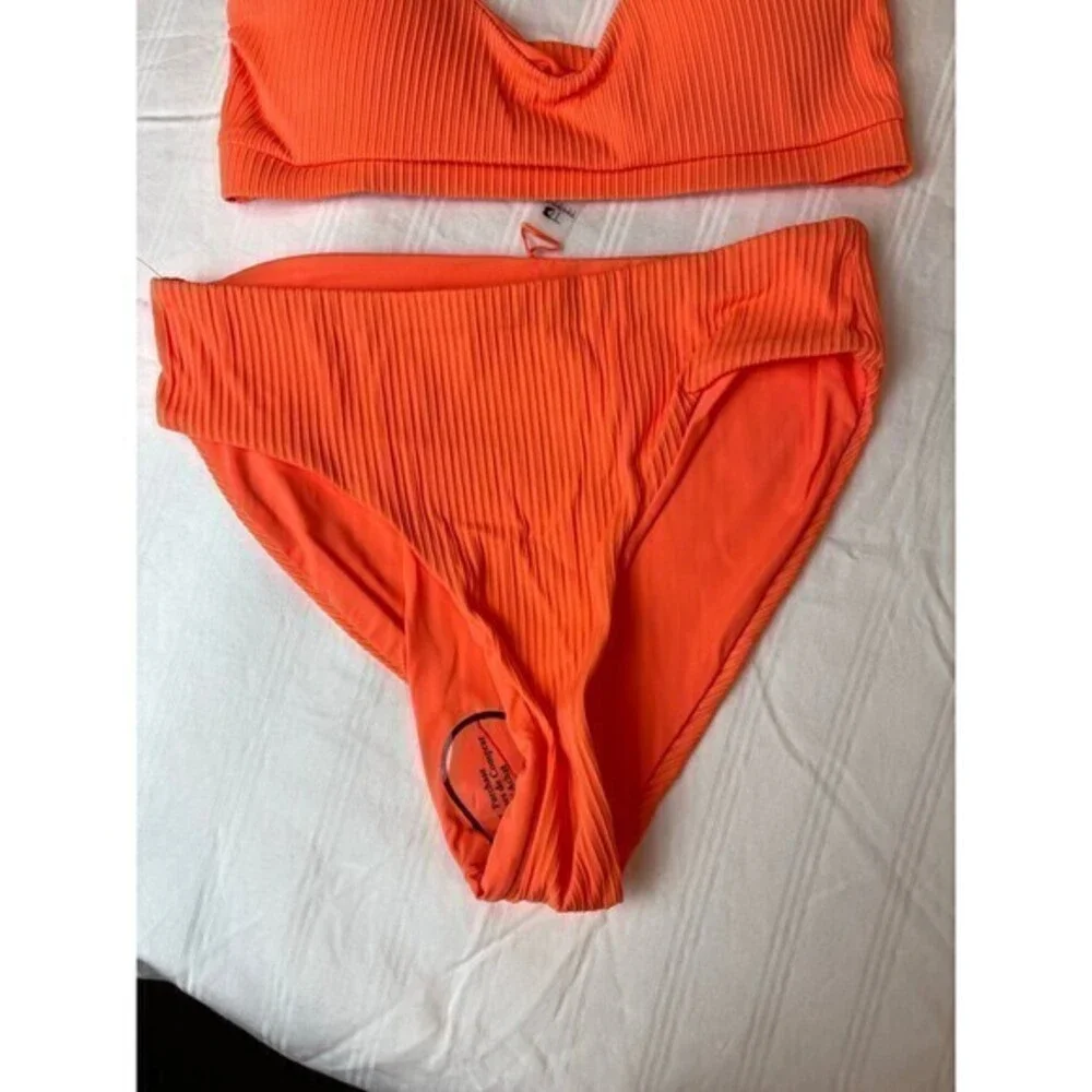 Tinibikini‎ Strappy Back Orange 2 Piece Bikini Size XS RefN11